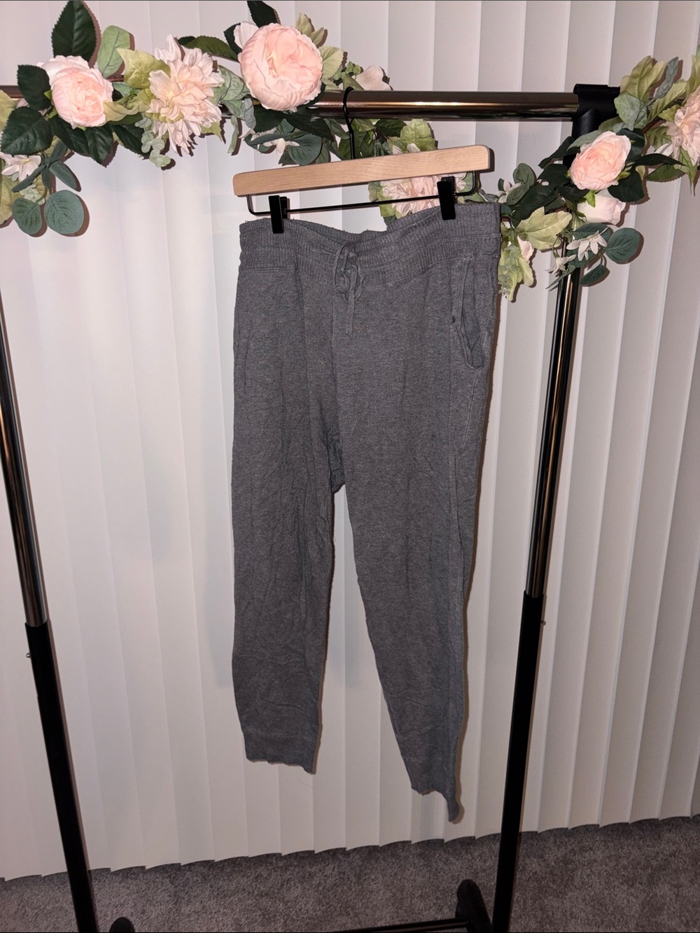 Gray Knit Jogger Pants - Casual Comfort